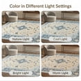 thumbnail image 7 of ODIKA Beige Vintage Busy Geometric Interlocking Border Neutral Print Non-Slip Flatwoven for Living Room, Under Sectional, Family, 7 of 7