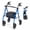 Blue, variant on ELLEGNT Foldable Rollator Walker with Seat for Seniors, Lightweight Portable Wheeled Rollator with Storage Basket, 8" Big Wheels and Height Adjustable Handles, Red