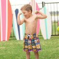 thumbnail image 4 of FORMRS Boys Swim Trunks Quick Dry Mesh Liner Boardshorts Sizes XS-XL, Blue Jam, 4 of 7