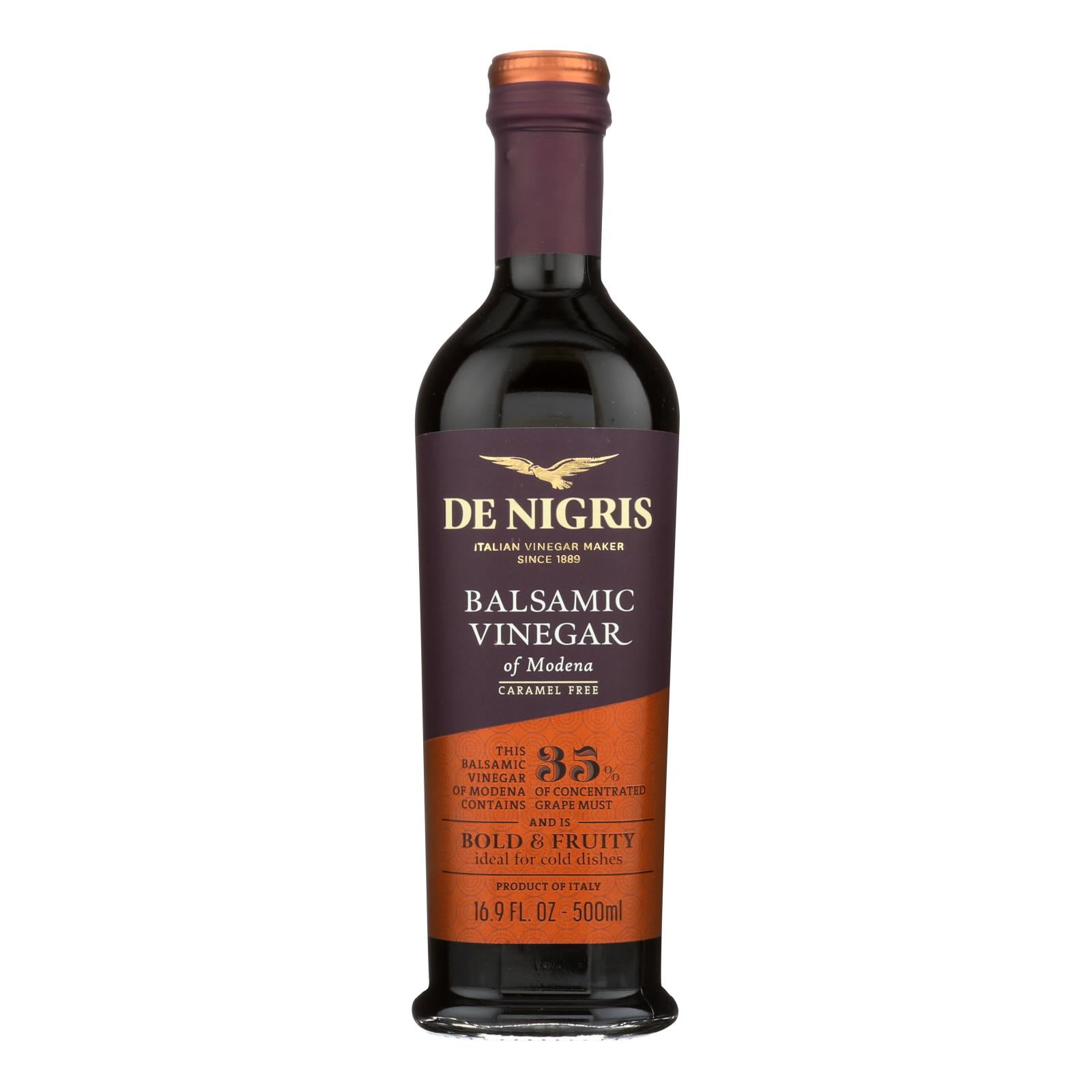 (6 Pack) De Nigris Bold & Fruity Balsamic Vinegar, 16.9 Fl Oz Bottle
