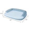 thumbnail image 2 of Vibrant Life Large Round Corner Sofa Style Dog Bed, Blue, 32" x 42", 2 of 6