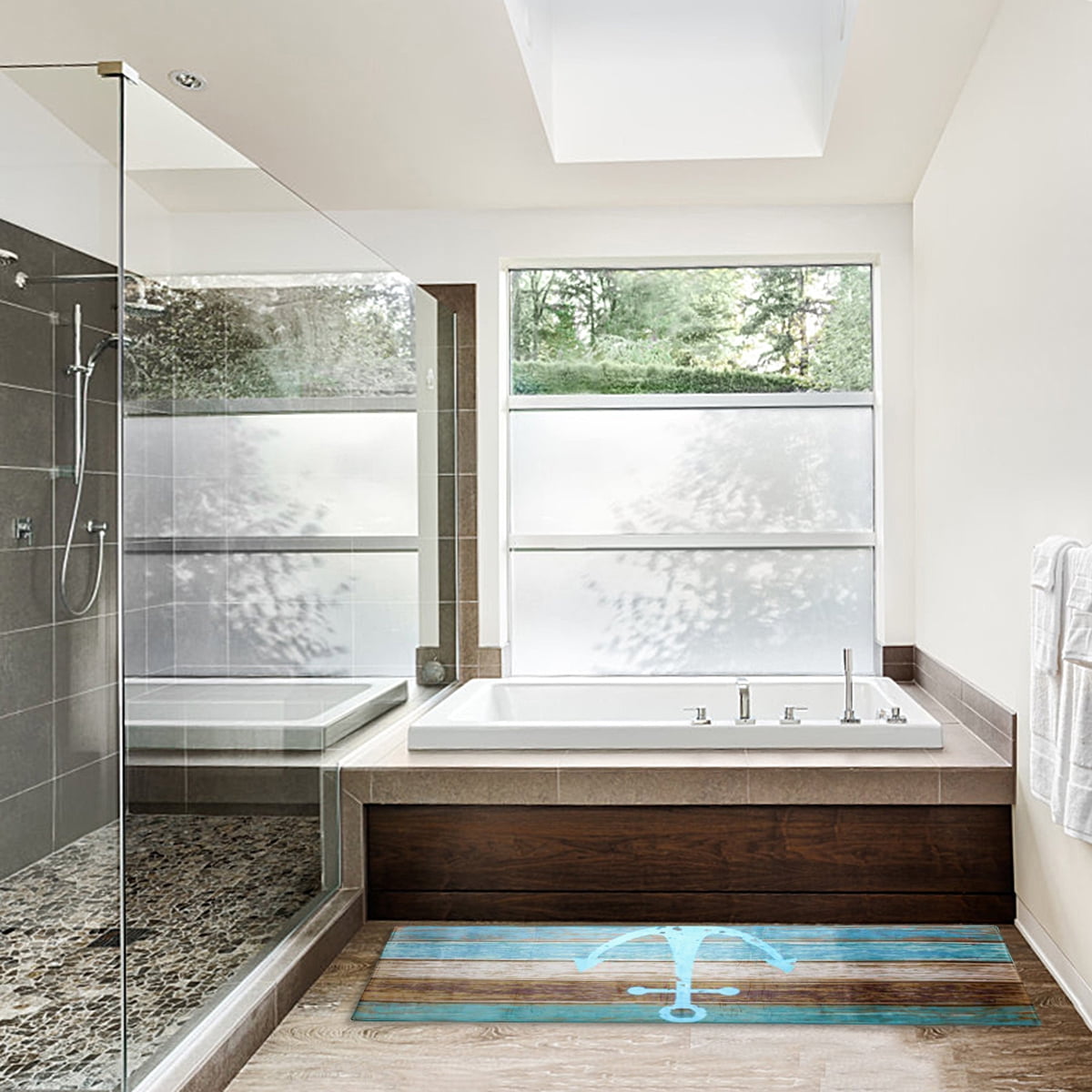 40*60cm Floor Mat Toilet Kitchen Door Mat Non-Slip Carpet Water Washable