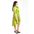 thumbnail image 2 of Vestido asimetrico Roman Fashion /Tallas Extras, 9514 (Lima) verde lima 38, 2 of 7