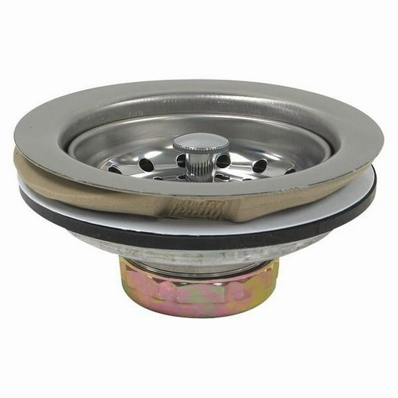 Perfect Putty Sink Drain,4 1/2 in Dia,SS 59-3100