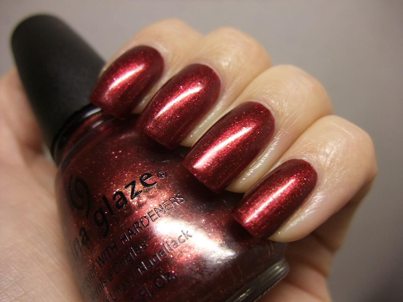 China Glaze Nail Polish JUST BE CLAWS 1252 Candy Apple Rich Red Shimmer  Lacquer