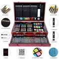 thumbnail image 4 of AUREUO 140-Piece Deluxe Art Set with Wooden Case - Watercolors, Oil Pastels, Colored Pencils, Crayons & Brushes, 4 of 8