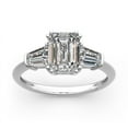 thumbnail image 2 of Bow Jewel 1.67 Ct VVS1/D Pear Cut Diamond Split Shank Rings - 14K White Gold Plated Rings - Diamond Jewelry For Birthday Gift - Engagement Rings for Her - Wedding Delicate Rings, 2 of 10
