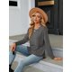 thumbnail image 4 of Blusas de Larga con Cuello Redondo para Mujer, Blusas Holgadas con Botones para Otoño e Invierno 2025. Gris Oscuro S, 4 of 10