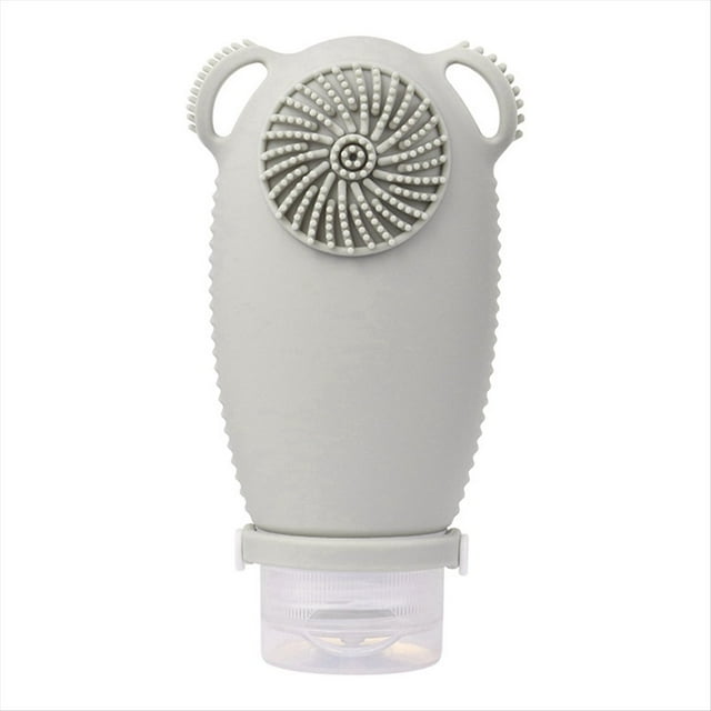 Botella de Viaje de Silicona Recargable, Cepillo de Limpieza , de Champú Portátiles, Loción, Contenedor de Cosméticos C