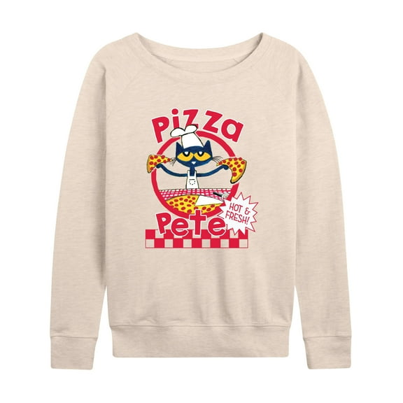 Pete The Cat - Papa Petes Pizza - Women's French Terry Long Sleeve Shirt