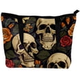 thumbnail image 2 of Skull Canvas Leather Mix Handbag with Twill, Sponge, Jeanette Material - 30x10.5x39cm/11.8x4.1x15.4in Size, 2 of 5