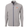 thumbnail image 2 of Men's Cutter & Buck  Gray Texas Longhorns Vault Adapt Eco Knit Hybrid Recycled Mens Full Zip Jacket, 2 of 3