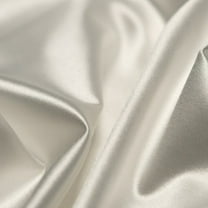4 Way Stretch Silky Spandex Satin Fabric by the Yard - 60" Wide Shiny Satin Spandex Fabric for Dresses, Active Wear, Yoga Pants, Table Cloth - Ivory - 1 Yard