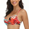 thumbnail image 5 of RELLECIGA Women's Push Up Bikini Top Twist Front Underwire Bathing Suit, 5 of 9
