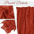thumbnail image 3 of Wrinkled Dinner Napkins Gauze Cheesecloth Napkins 20 x 20 Inch Rustic Boho Table Napkins Decorative for Weddings Parties Event  Home Table(Terracotta,6PCS), 3 of 7