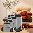 thumbnail image 4 of DOLITY 1Set Compression Packing Cubes Luggage Organizer Travel Keeping Organized Black Black 6Pcs, 4 of 6