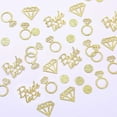 thumbnail image 2 of YYhl 2 Pack Gold Wedding Table Confetti,Glitter Paper Diamond Ring Confetti, Party Table Scatter,Bachelorette Bridal Shower Party Decorations, 2 of 4