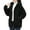 Black, variant on comerut Women Coat Thick Solid Color Pockets Long Sleeves Loose Warm Plush Zipper Cardigan Winter Jacket for Outdoor