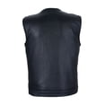 thumbnail image 2 of Dream Apparel Club Vest SOA Men’s Motorcycle Leather Vest with Pockets, Biker Vest Collarless Red Liner, 2 of 5
