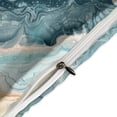 thumbnail image 4 of 3 Pcs Soft Bedding Set, Includes 1 Duvet Cover with Zipper And 2 Pillow,Shams Marble Texture Full(79"×90"), 4 of 8