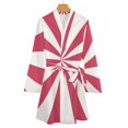 thumbnail image 4 of Aesthetic Heather Violet And White Sunburst Night Robe Long Sleeve V Neck Robe With Belt Women's Sleepwear Dresses, 4 of 9