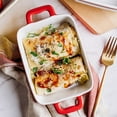 thumbnail image 4 of Minimalist Ceramic Double-Handled Baking Pan Rectangular Household Tableware Oven Microwave, 4 of 5