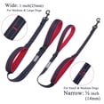 thumbnail image 5 of VIVAGLORY Dog Leash with Double Handle, Reflective Nylon Lead, Medium & Large, Black, 4 ft, 5 of 6