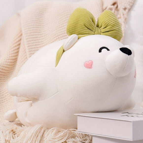 Ours Polaire Blanc Pingouin Oreiller en Peluche Animal en Peluche Oreiller Câlin Mignon Jouet en Peluche Compagnon Peluche Kawaii Oreiller Doux pour Enfants Garçons Filles 17 Po 42cm