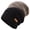 Black+Khaki, variant on Slouchy Beanie Hats for Men Warm Winter Hats Mens Beanie Cap Lined Knit Thick Hat (Black & White 2 Piece)
