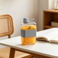 thumbnail image 2 of Portable Flat Water Bottle for Travel, Reusable Flask Fits Purse and Pocket, Leakproof Slim Drinking Bottle for Outdoor Sports Fitness Camping, Grey, 4.13x5.79 Inch, 2 of 6
