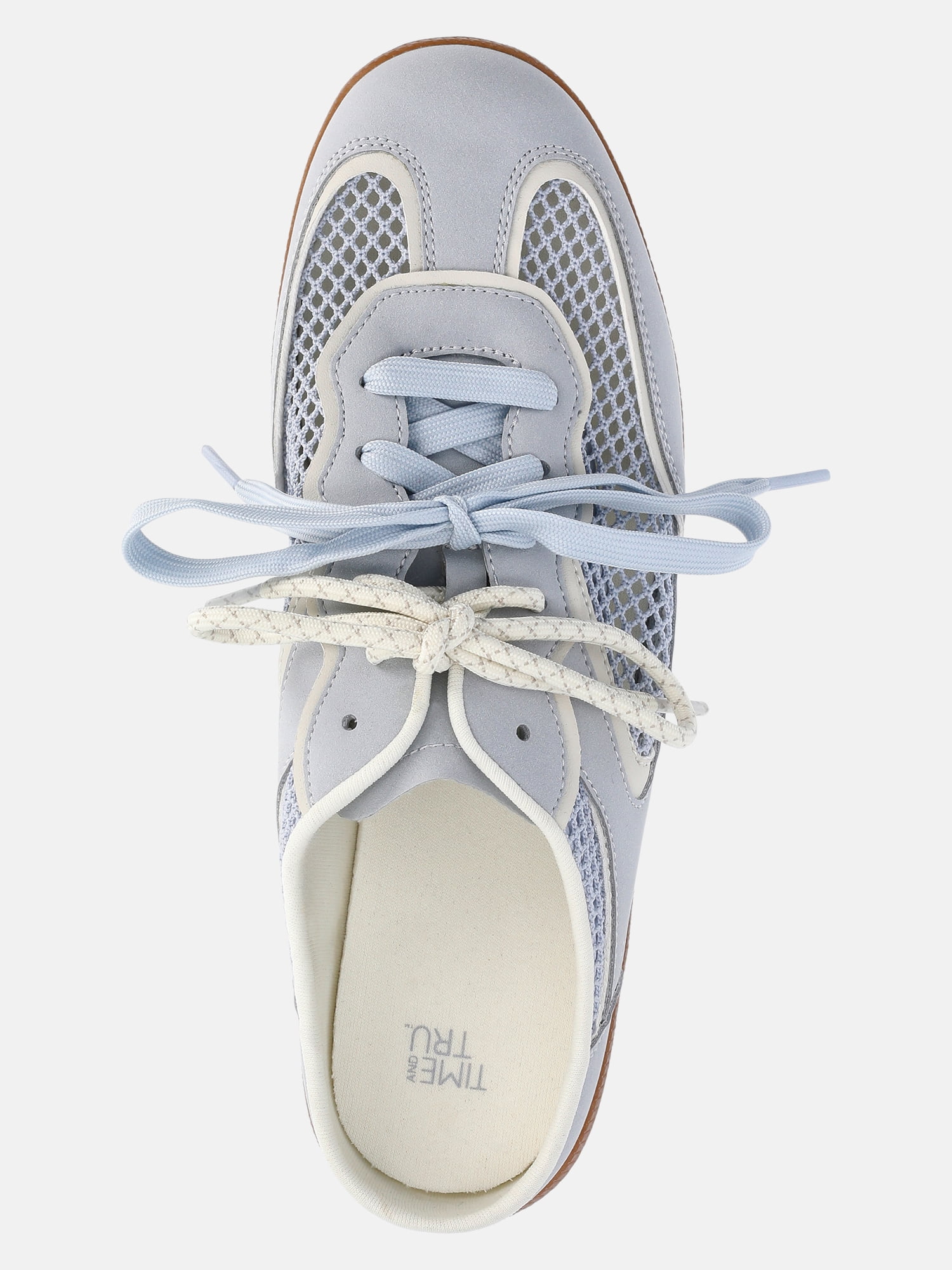 Time and Tru Women's Lace Up Mesh Mule Sneakers