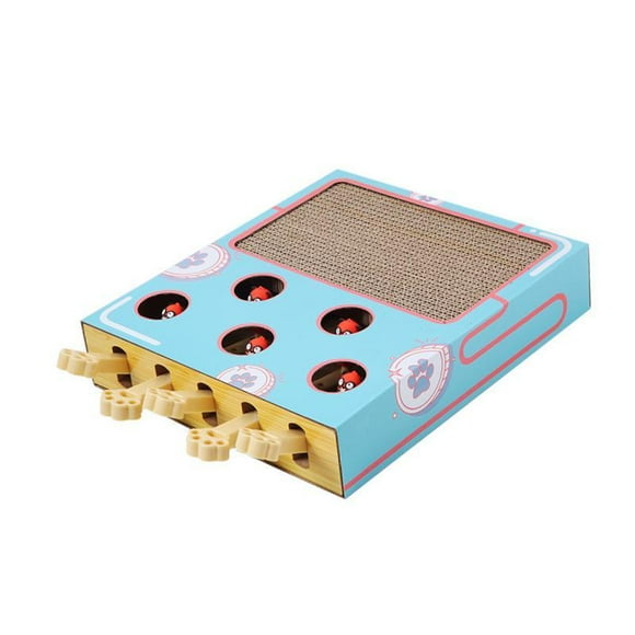 Ximing Interactive Cat Toy Whack A Moles Corrugated Paper Sturdy Cat Scratch Board Cat Claw Grinder Box for Pet Supplies Cat Exercise