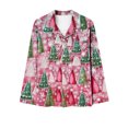 thumbnail image 4 of Jamicy Pajamas for Women Christmas Present Christmas Pajamas Casual Printed Pajamas for Women Set Long Sleeve Shirt with Long Pajama Pant Soft Pjs Set, 4 of 5