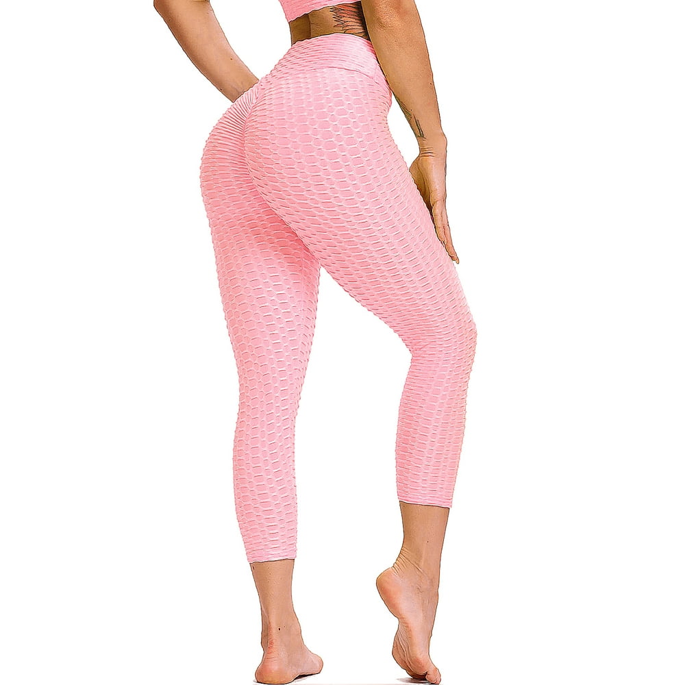 Scrunch High Waist Pink Sports Yoga Leggings  International Society of  Precision Agriculture