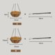 thumbnail image 5 of Cesta colgante mediana de 25 cm cesta colgante maceta palma de pastoral colgante de pared plantas suculentas maceta colgante se puede vender en múltiples ANGGREK Otros, 5 of 8