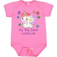 thumbnail image 3 of Inktastic My Big Sister Loves Me Cute Unicorn Boys or Girls Baby Bodysuit, 3 of 5