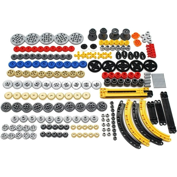 233PCS Gear Set for Technic Series Parts Compatible with Lego Technic Parts, DIY Gears Assortment Pack(Liftarm, Pins, Axles, Connectors) for Technic Building Blocks Set (Gear Set)