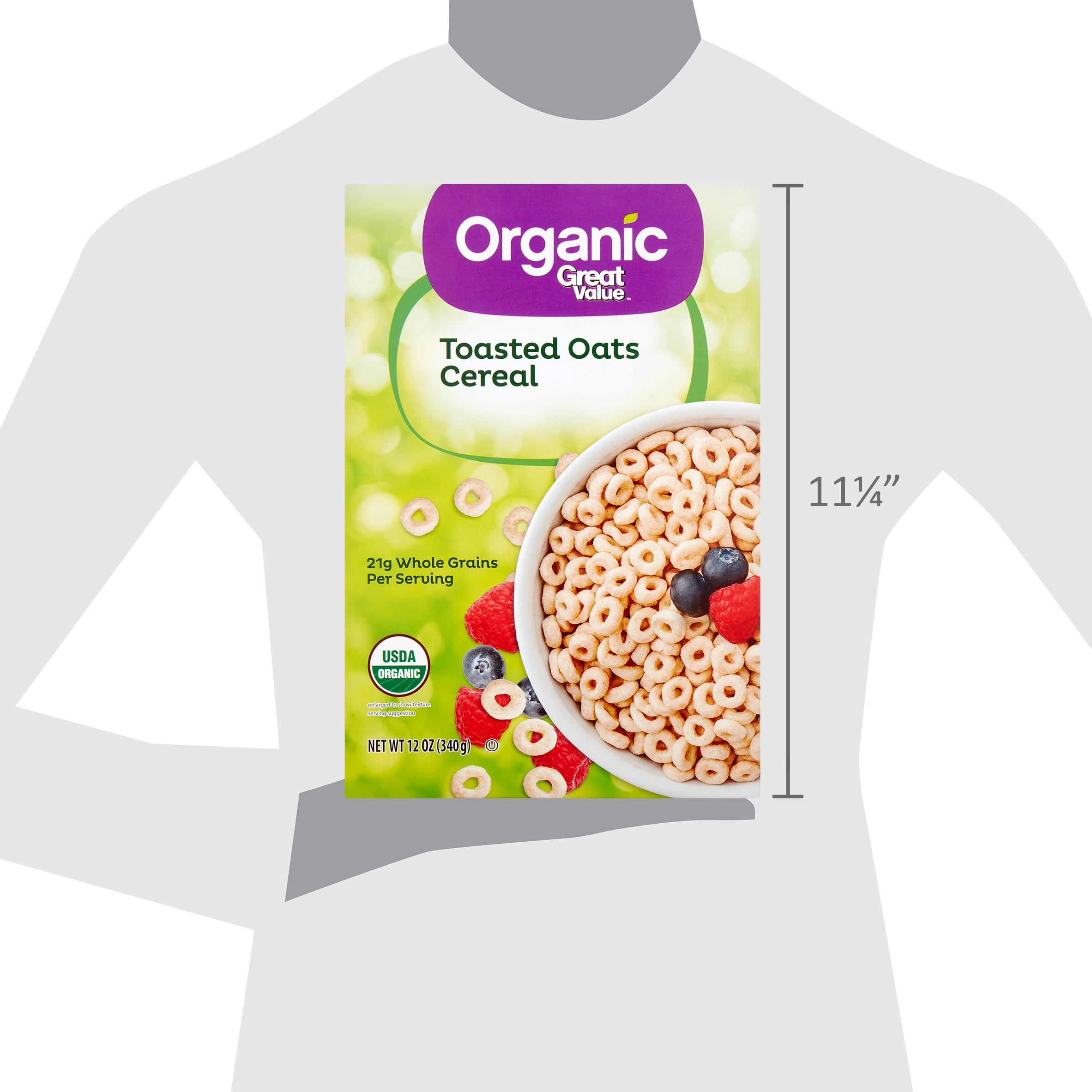 Great Value Organic Toasted Oats, 12 oz