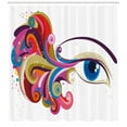 thumbnail image 3 of Ambesonne Eye Shower Curtain, Woman's Eye Colorful Art, 69"Wx70"L, Multicolor, 3 of 3