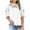 White-women's cotton tops casual, variant on Dazajoo Half Sleeve Boho Tops for Women Casual Round Neck Vintage Embroidered Blouses Summer Loose Fit Peasant Tops,White,L