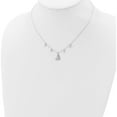 thumbnail image 4 of Sterling Silver Rhodium-Plated Cz Love Heart With 2In Ext Necklace (18 X 13.82) Made In China qg5162-16, 4 of 5