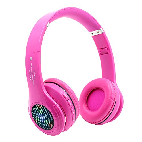 Bluetooth Wireless Headphones for Girls Kids,LED Light Up Headset with