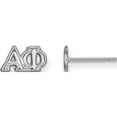 thumbnail image 1 of Sterling Silver Rh-Plated Logoart Alpha Phi Xs Post Earrings (5 X 9) Made In United States ss005aph, 1 of 5