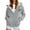 Grey, variant on Christmas Heavyweight Zip Up Hoodies for Women 2025 Long Sleeve Holiday Hooded Sweatshirt with Pockets Jacket Coat