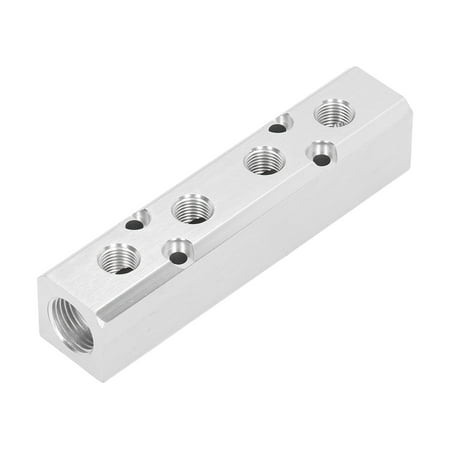 

Manifold Block Splitter Pneumatic Manifold Air Distribution Block Corrosion Non Leakage 30x30mm G1/2 Input G1/4 Output For Pumps SY30-02-3F SY30-02-4F SY30-02-5F