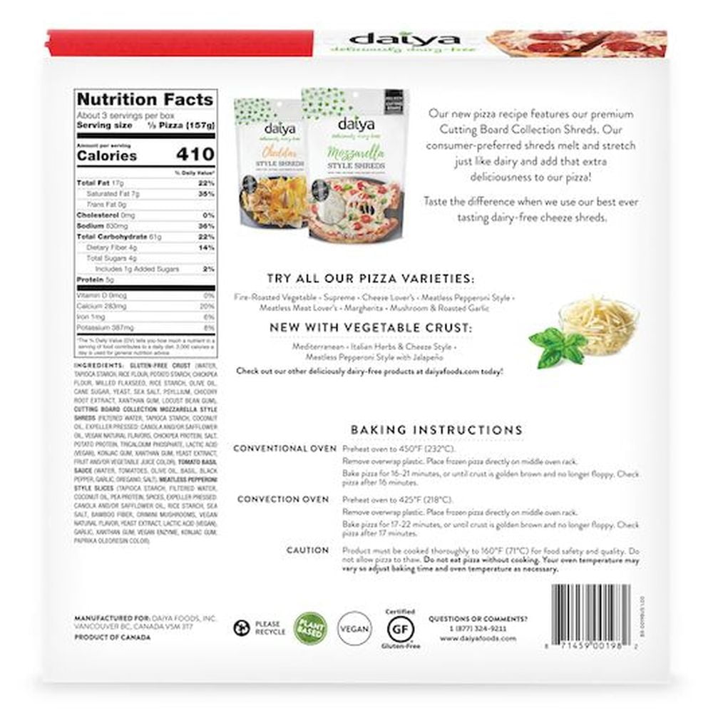 Daiya Meatless Pepperoni Style Pizza, 16.7 Ounce -- 8 per case.