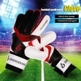thumbnail image 3 of Children Youngsters Wear-resistant Finger Save Guard Waterproof Goalkeeper Gloves Professional Thick Latex Soccer Gloves Youth Football Gloves ORANGE 7, 3 of 8