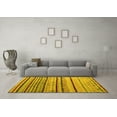 thumbnail image 3 of Ahgly Company Indoor Square Abstract Yellow Modern Area Rugs, 6' Square, 3 of 4