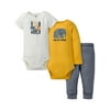 Gerber Baby Boys Onesies Brand Bodysuits & Pants Set, 3-Piece (Newborn to 6/9 Months)
