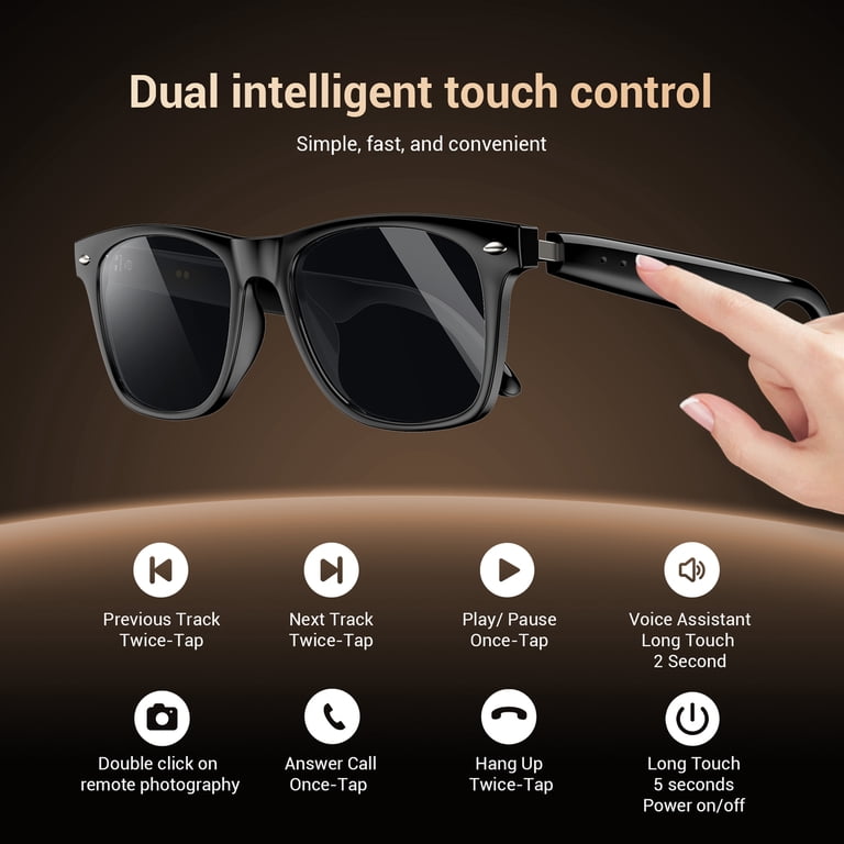 IOWODO Bluetooth Sunglasses with Built-in Mic & Speakers photo 4